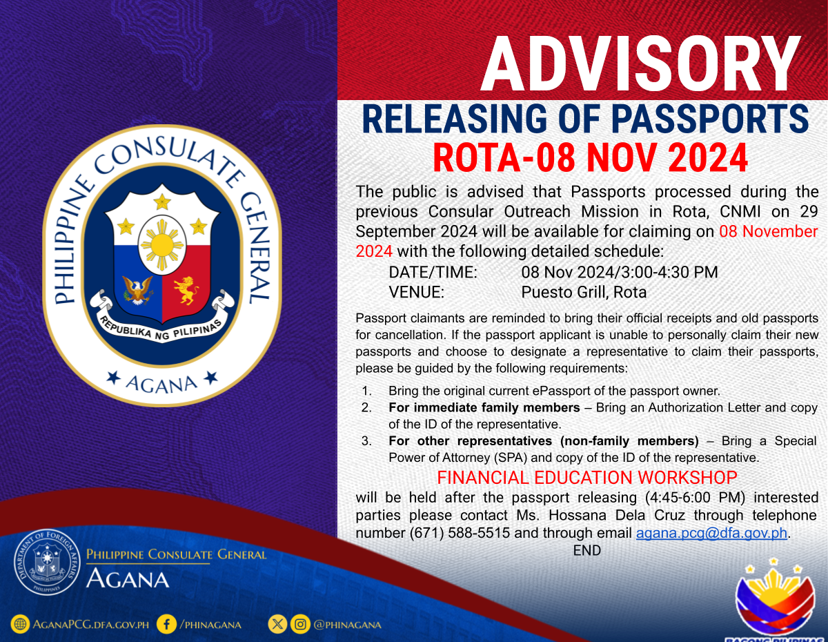 2024 Advisory Passport Releasing Rota