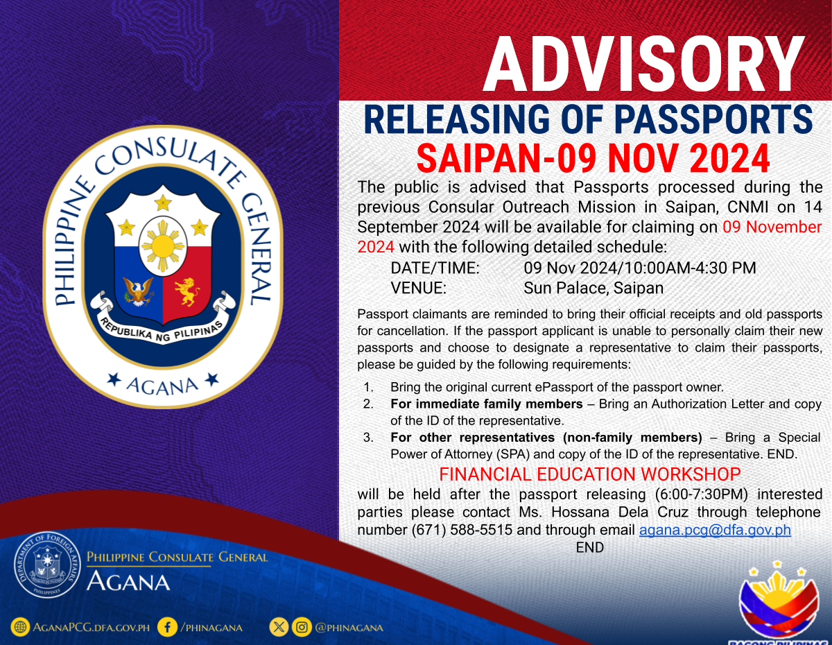 2024 Advisory Passport Releasing Saipan