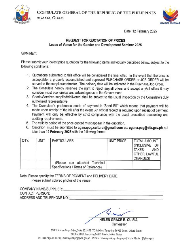 225RFQ LOV for GAD Seminar 2025