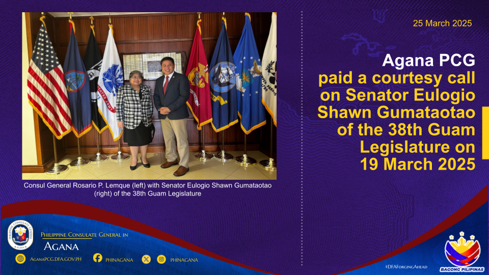 Photo Release Courtesy Calls on the Guam Senators of the 38th Guam Legislature 2