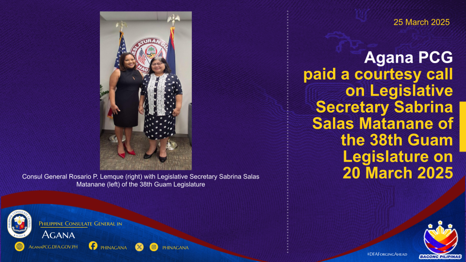 Photo Release Courtesy Calls on the Guam Senators of the 38th Guam Legislature 3