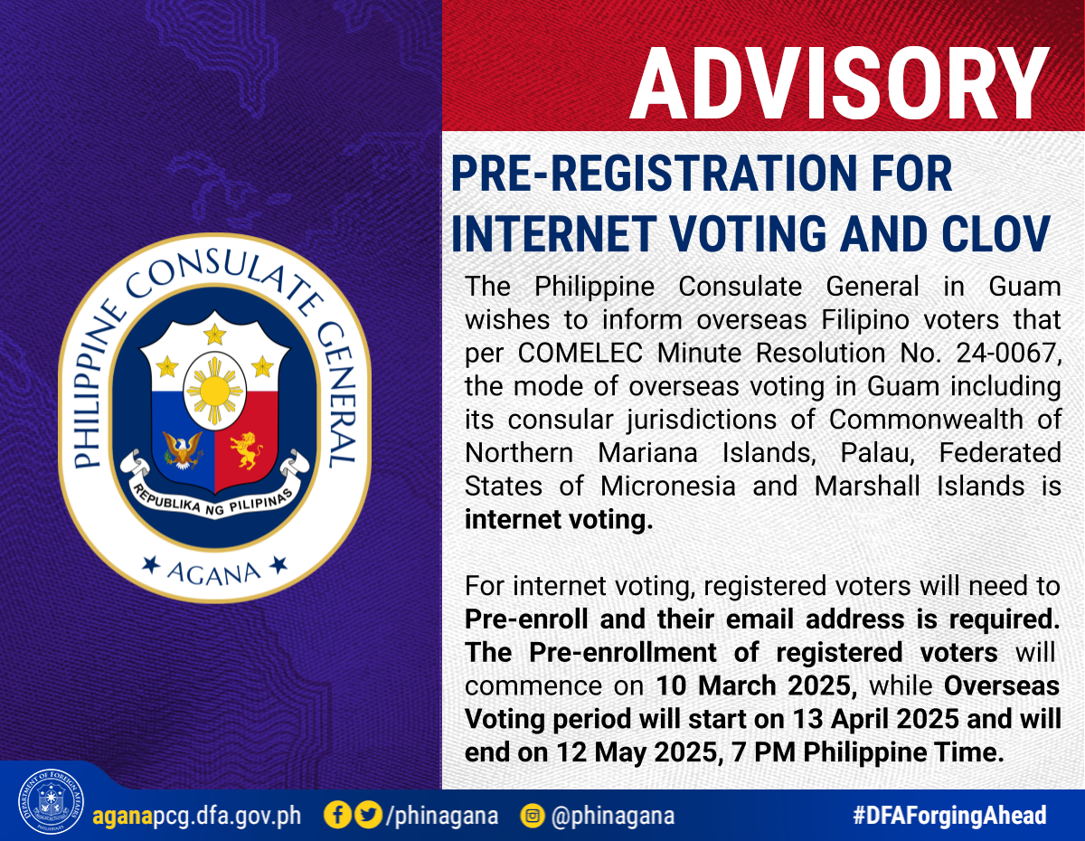 Pre registration for Internet Voting and CLOV for Guam pptx