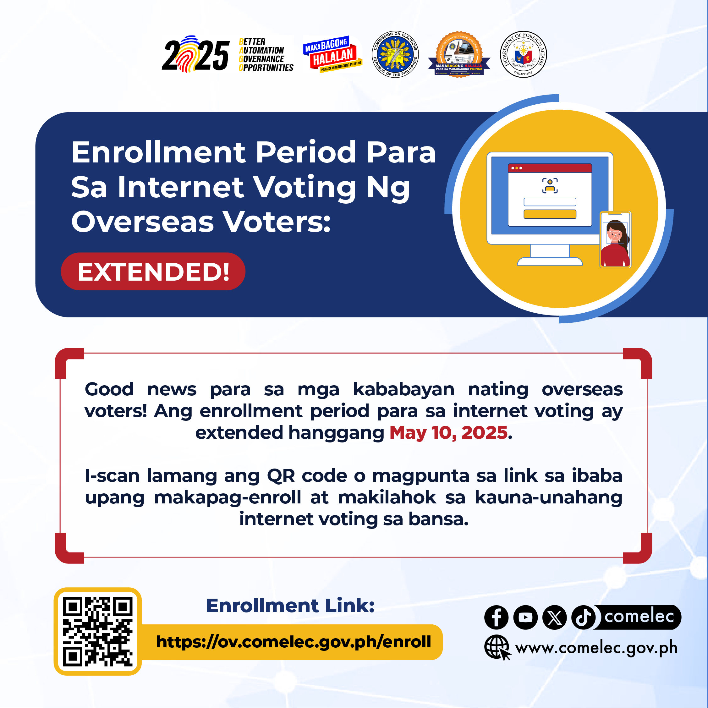 Internet Voting Extension of Enrollment Poster 03