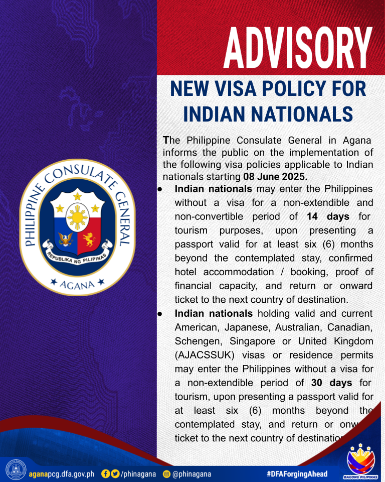 Announcement Visa for Indian Nationals1