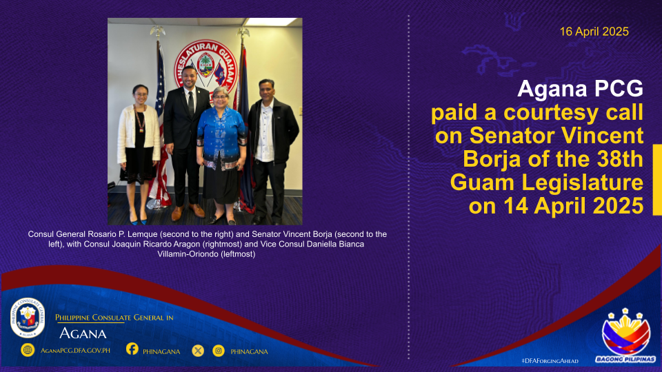 Courtesy Call on Senator Vincent Borja of the 38th Guam Legislature